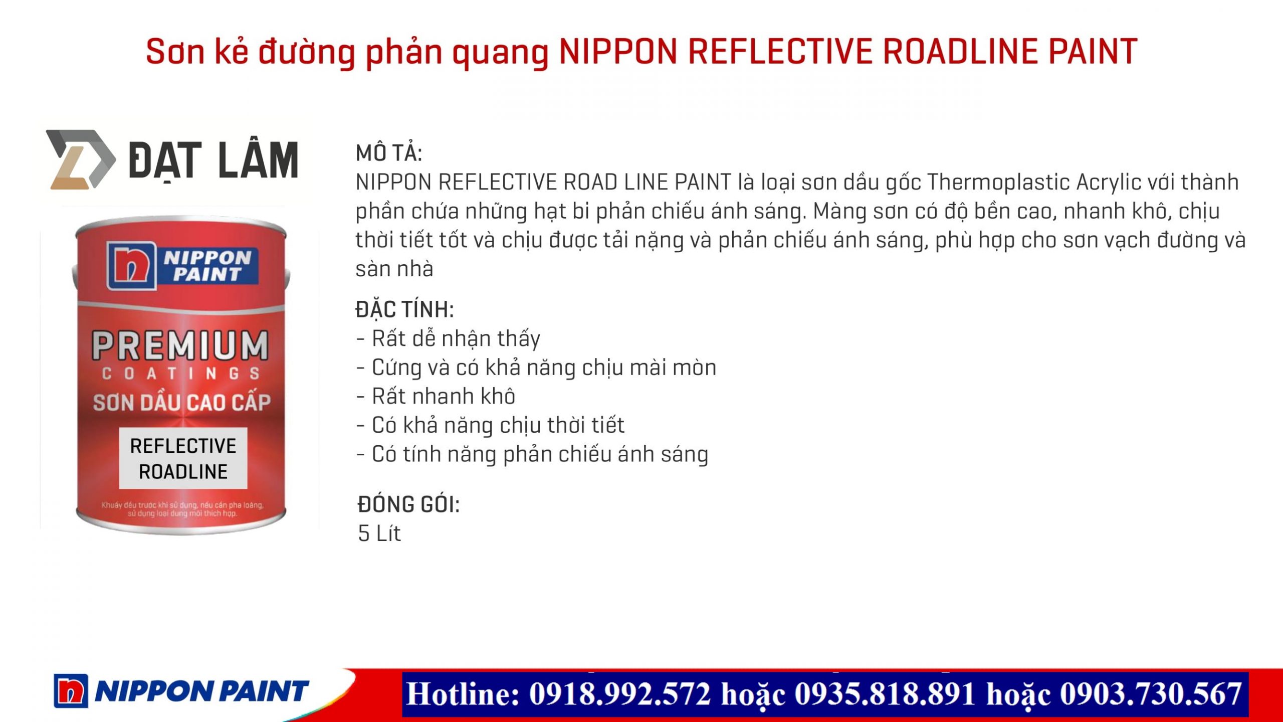 Sơn phản quang Nippon Reflective roadline