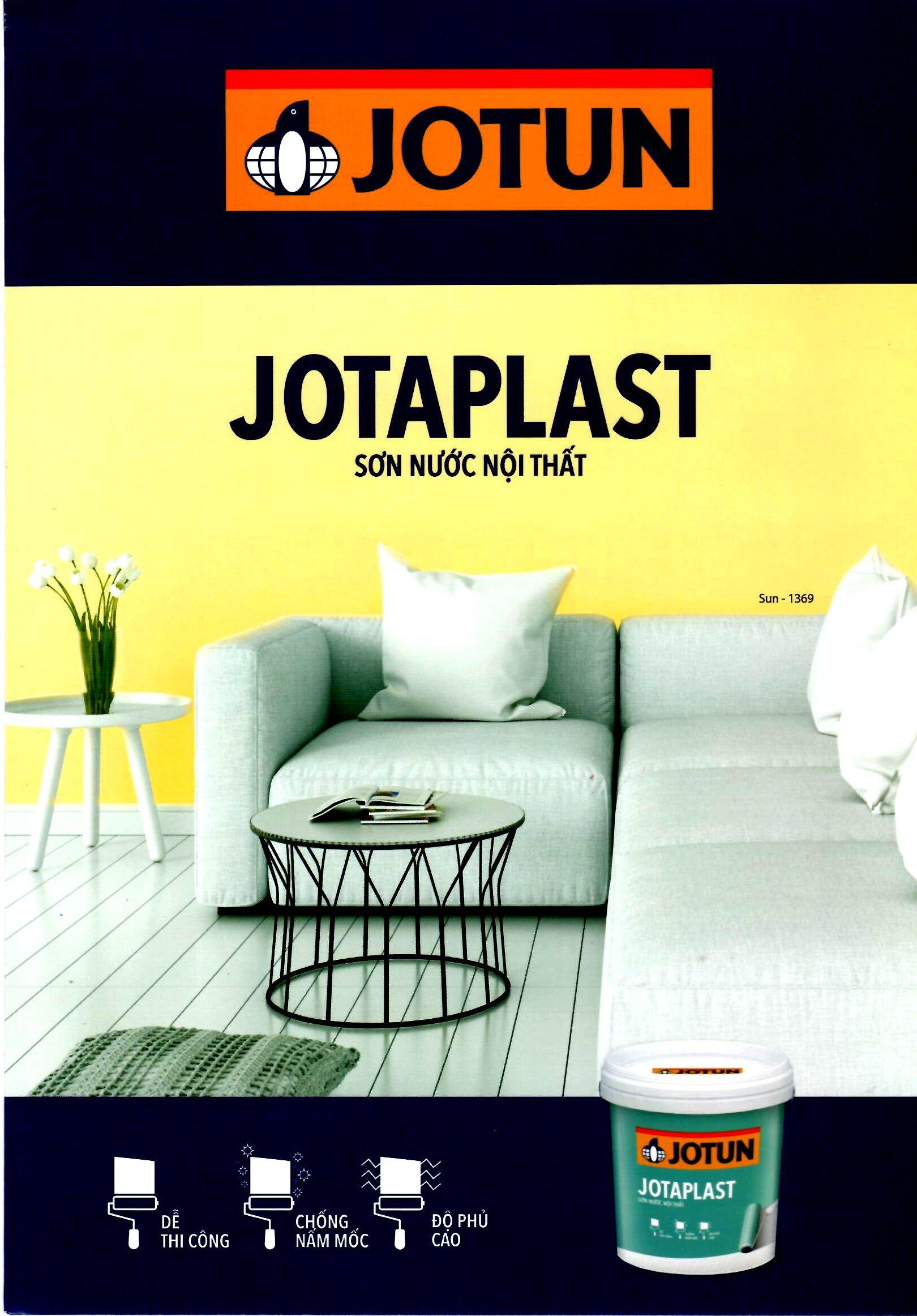 Bảng màu sơn nội thất kinh tế Jotun Jotaplast