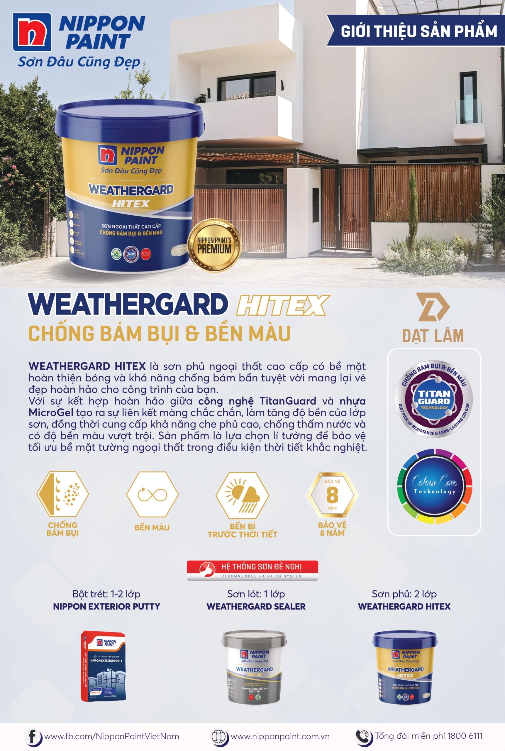 Hệ Thống Sơn Ngoại Thất Nippon WeatherGard Hitex