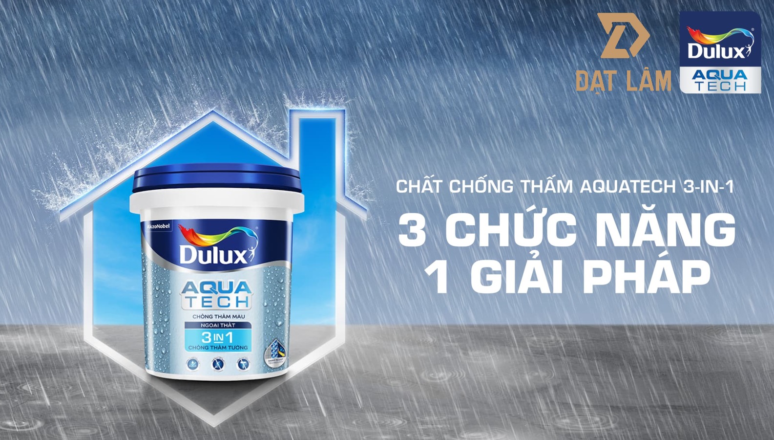 Sản Phẩm Chất Chống Thấm Tường Dulux Aquatech 3in1