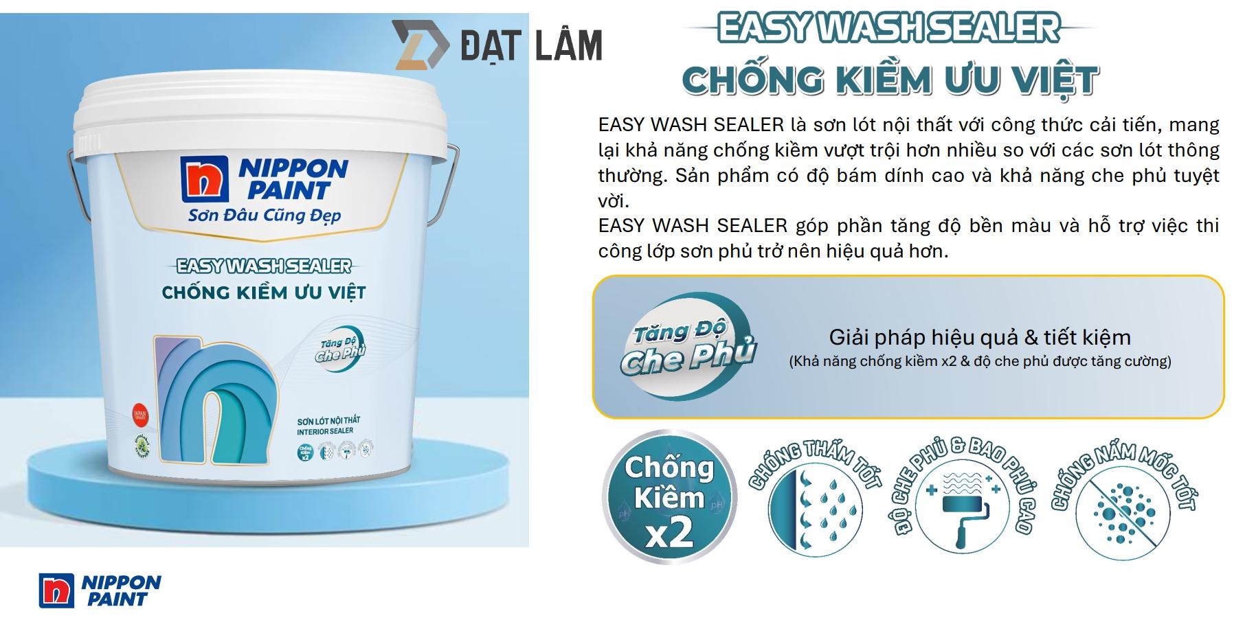 Sơn Lót Chống Kiềm Nippon Easy Wash Sealer