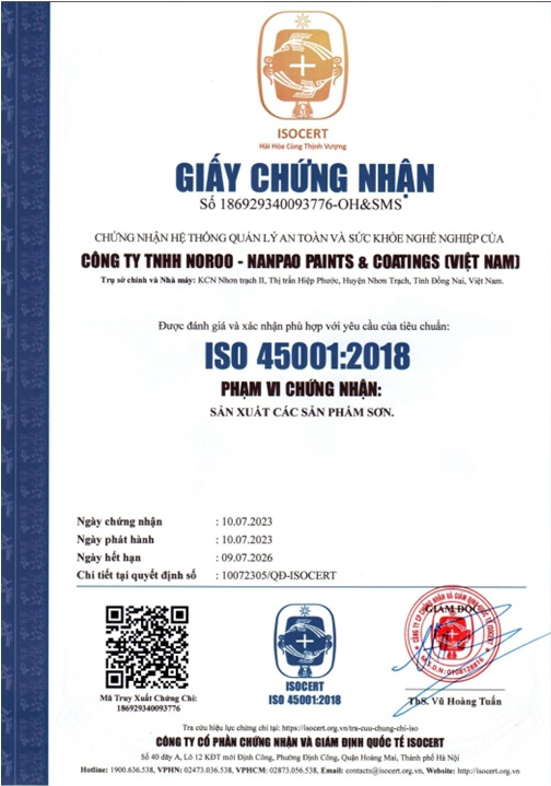 ĐẠI LÝ SƠN EPOXY NANPAO CHÍNH HÃNG TIÊU CHUẨN ISO