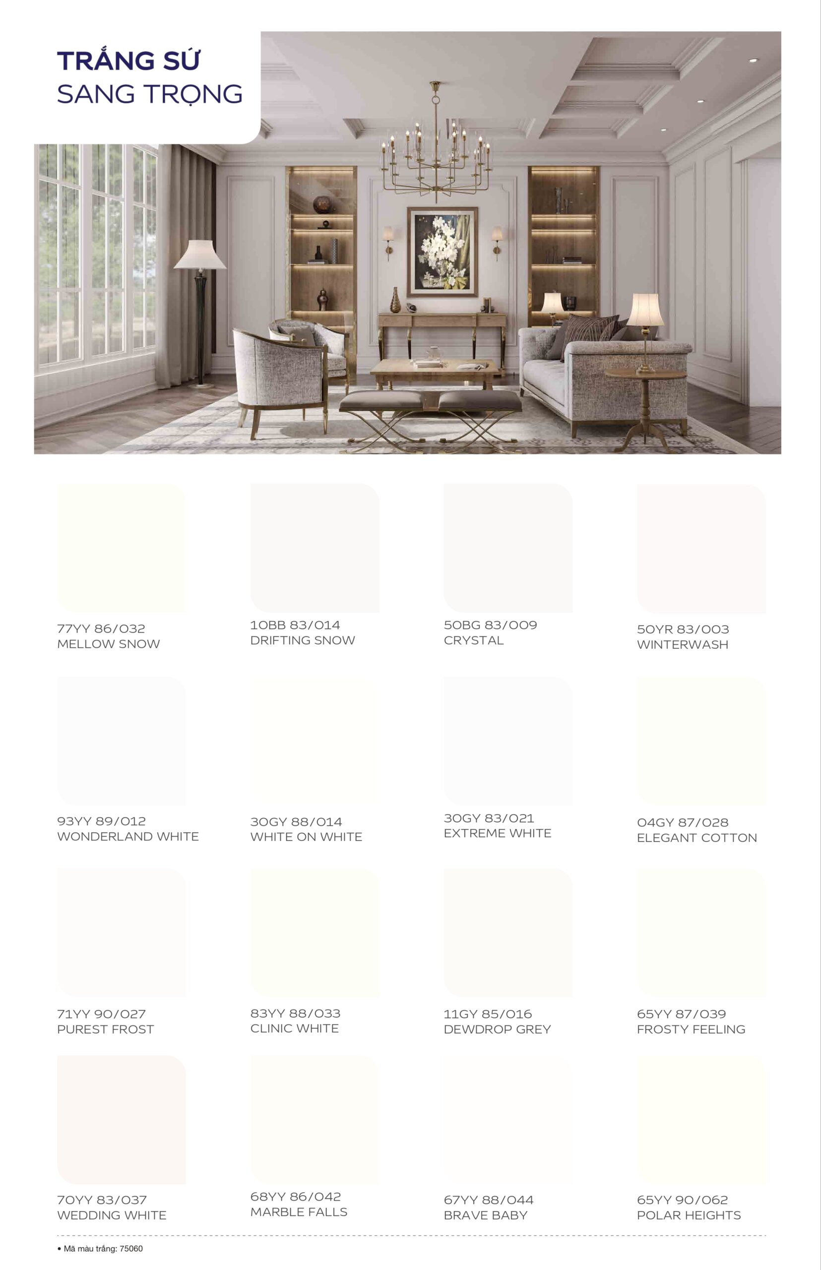 Bảng Màu Sơn Nội Thất Dulux Ambiance AirFresh Trắng Sứ