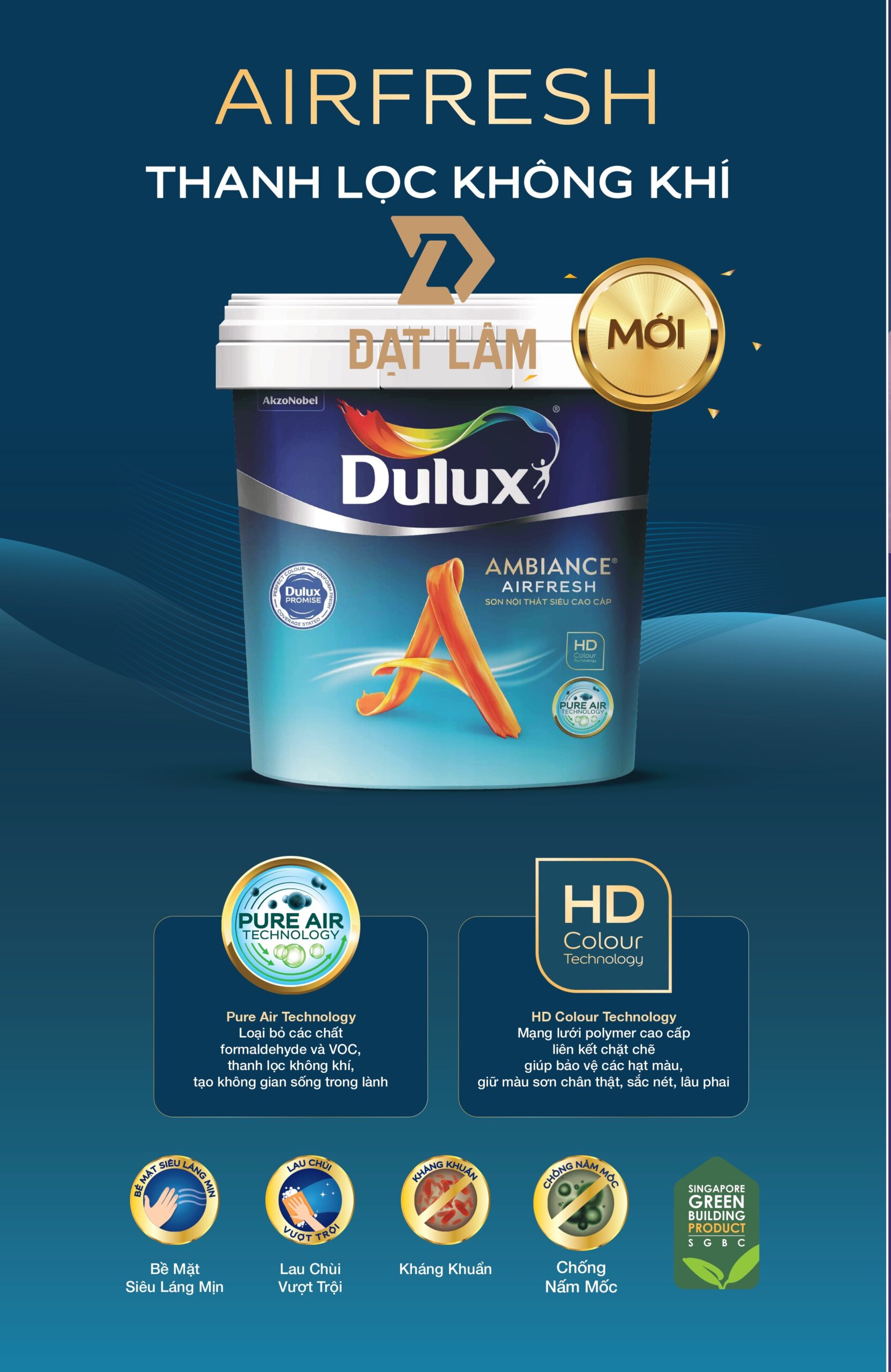 SƠN DULUX AMBIANCE AIR FRESH AN TOÀN CHO SỨC KHỎE