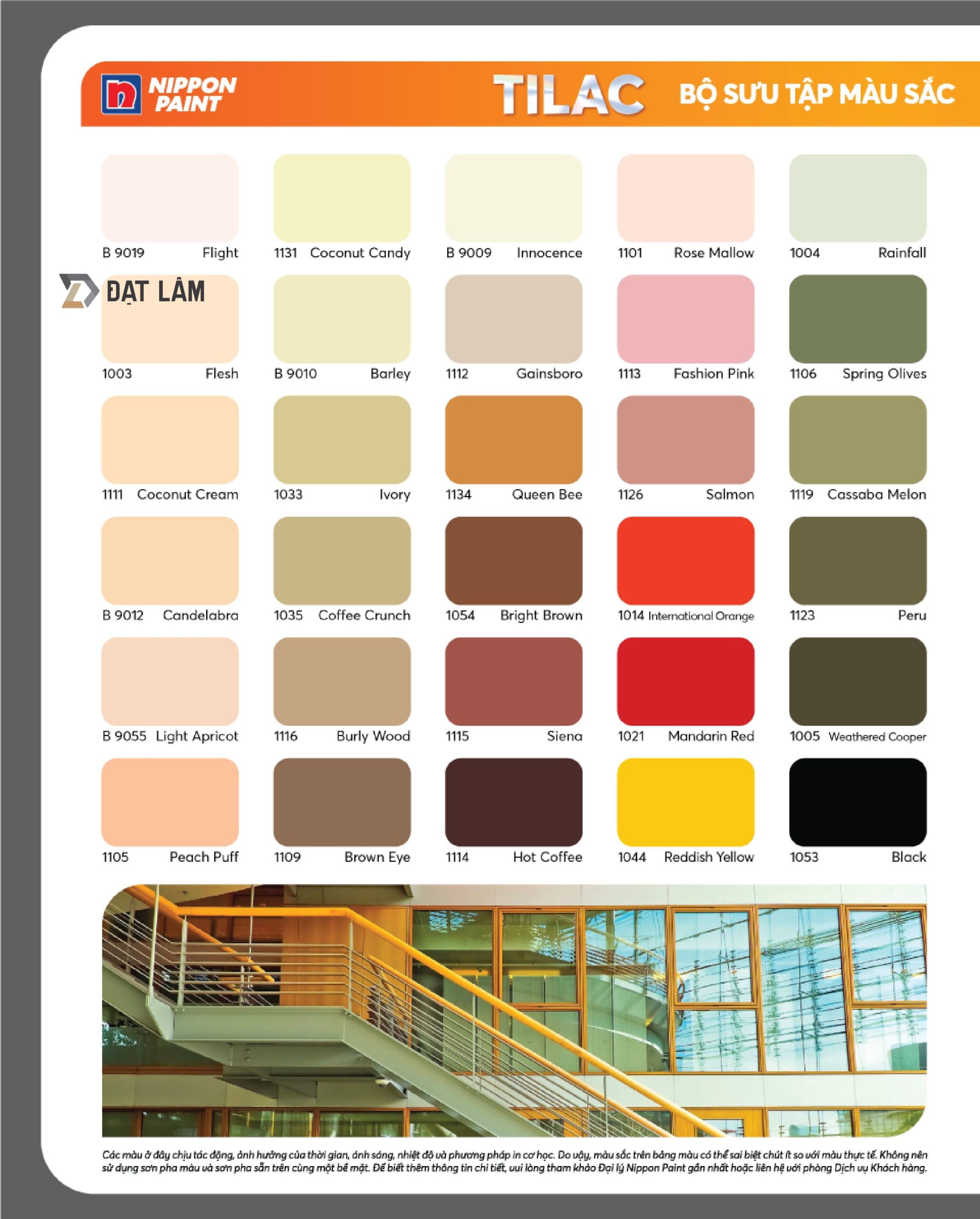 BẢNG MÀU SƠN DẦU NIPPON TILAC