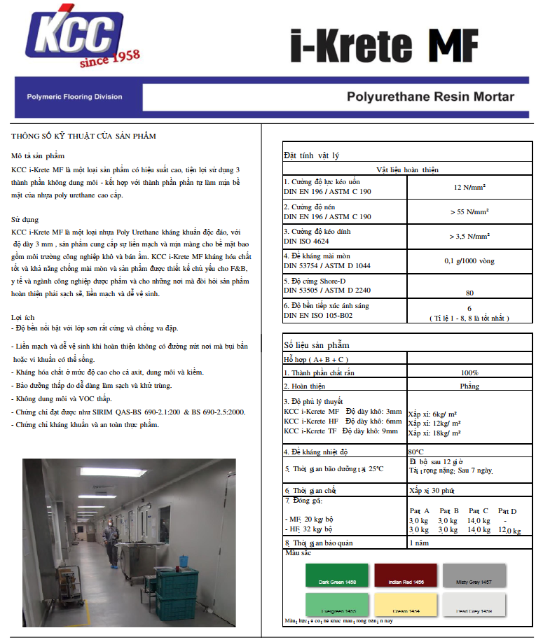 VỮA PU TỰ SAN PHẲNG KCC I-KRETE MF