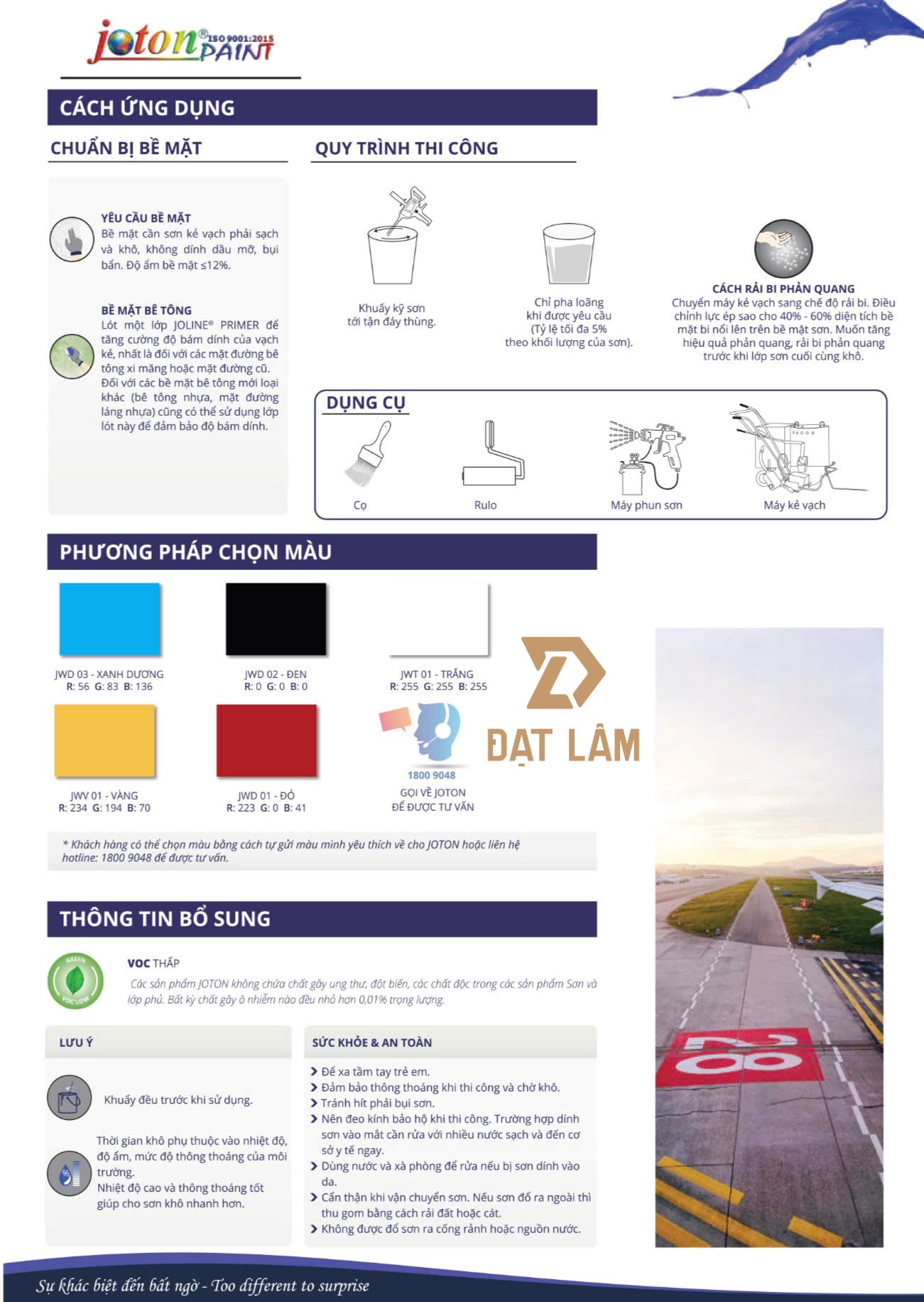 THÔNG TIN SƠN KẺ VẠCH GIAO THÔNG GỐC NƯỚC JOTON JOWAY AQUA