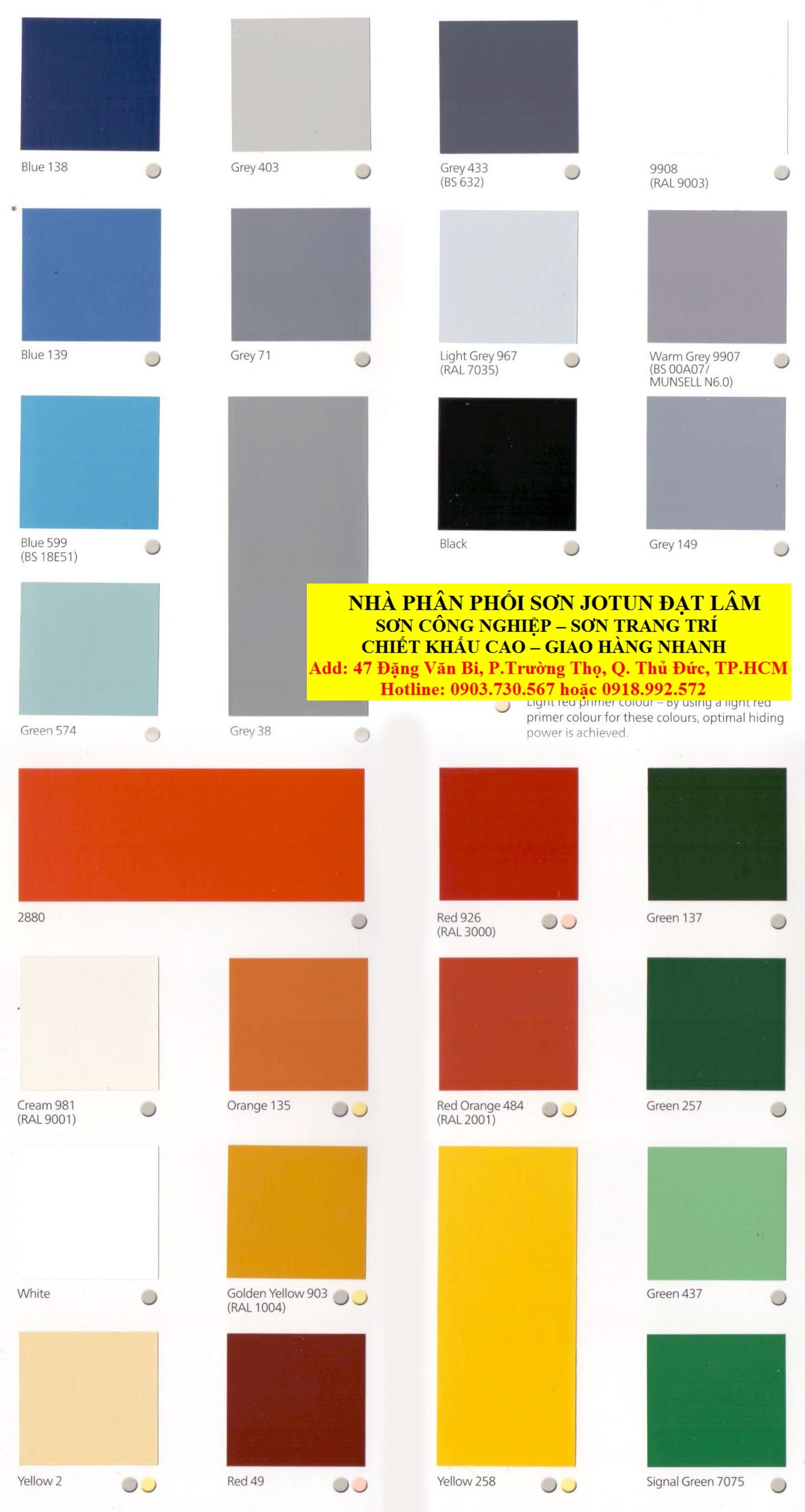 Lưu trữ Bảng màu sơn công nghiệp - Trang 2 trên 2 - Đạt Lâm